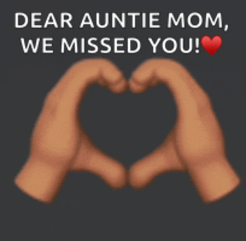 a dear auntie mom we missed you greeting card