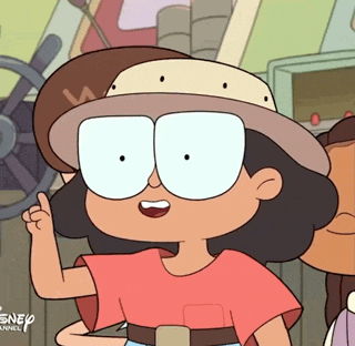 a cartoon character with a disney channel logo on the bottom