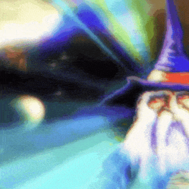 a painting of a wizard with a long beard
