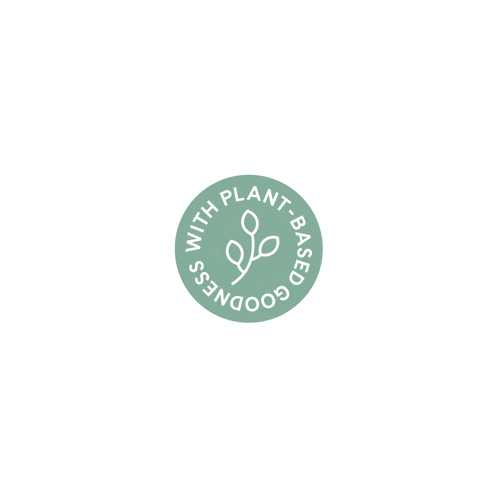 a green logo that says based goodness with plant