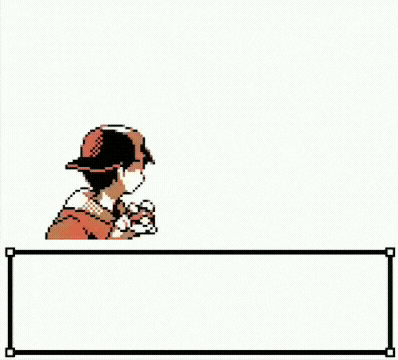 a pixel art of a man standing in front of a fence holding a poke ball .
