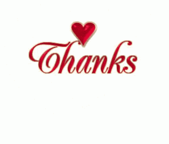 a heart with the word thanks surrounded by red hearts on a white background