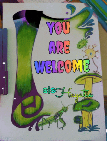 a poster that says " you are welcome " on it