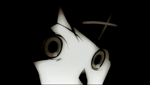 a black and white drawing of a person 's face with a cross on it