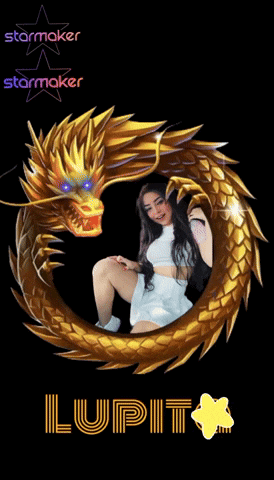 a woman in a white dress is surrounded by a golden dragon with the name lupina on the bottom