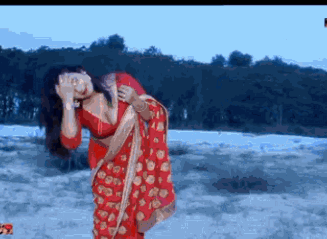 [Image: red-saree-clevage.gif]