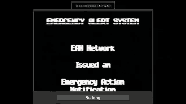 a screen that says emergency alert system emergency action notification so long