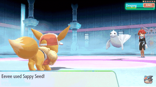 Eevee Sappy Seed GIF - Eevee Sappy Seed Pokemon Lets Go Eevee GIFs
