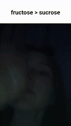 a red and black background with the words fructose sucrose below it