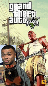 a poster for grand theft auto 5 with a picture of a man holding a bat .