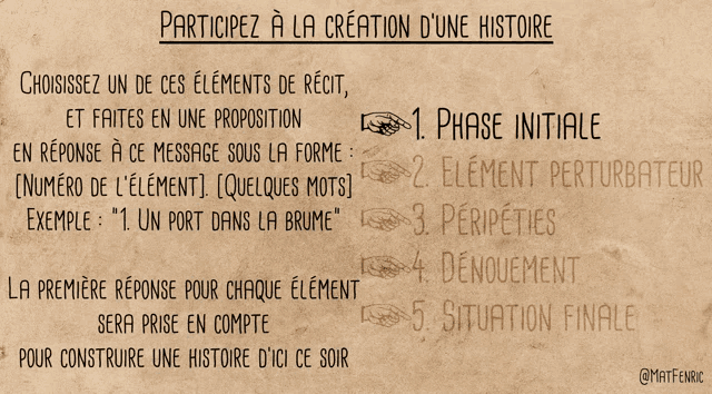 a poster in french that says participez a la creation d' une histoire