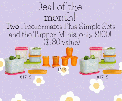 Deal Of The Month Tupperware GIF - Deal Of The Month Tupperware Tupperware Freezermates GIFs