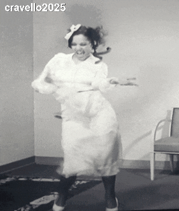 a woman in a white dress is dancing in a black and white photo taken by cravello 2025