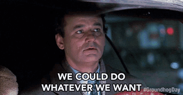 We Could Do Whatever We Want Bill Murray GIF - We Could Do Whatever We Want Bill Murray Phil GIFs