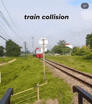 a picture of a train with the words train collision on it