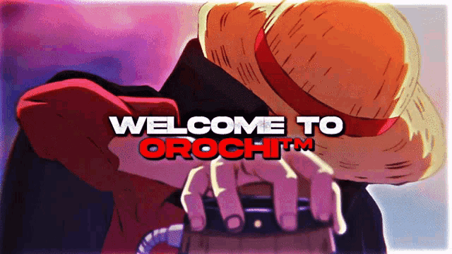 a welcome to oroch tm sign with a straw hat on