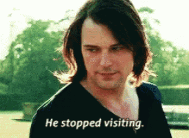 a man says he stopped visiting while standing in a field