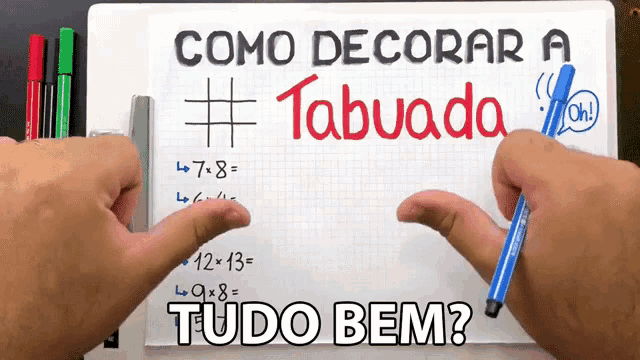 someone is writing on a whiteboard that says como decorar a tabuada