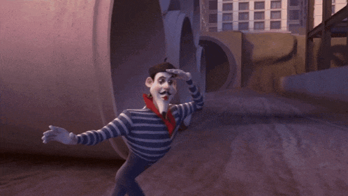 a mime says look into my eyes in a video