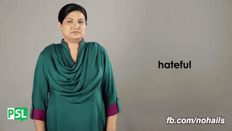 Hate Hateful GIF - Hate Hateful Pakistan Sign Language GIFs