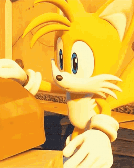 a close up of a sonic the hedgehog character