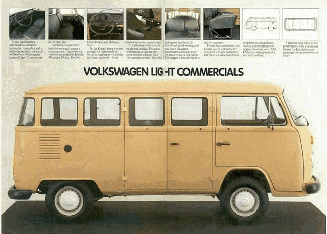 an advertisement for volkswagen light commercials shows a van
