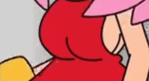 a close up of a cartoon character 's butt .