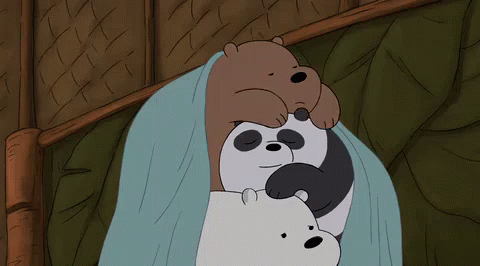 All Snuggles GIF - We Bare Bears Sleeping Cuddles GIFs