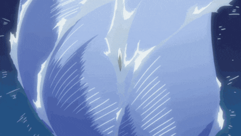 a drawing of a person 's butt is shown in a blue background