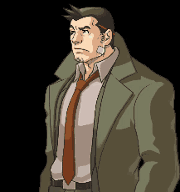 Dick Gumshoe Ace Attorney GIF