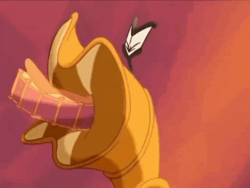 a cartoon of a horse with an arrow in its back .