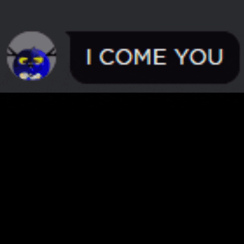 a person holding a shotgun in a video game and a message that says i come you