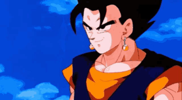 a close up of a cartoon character wearing earrings