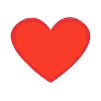 a red heart is on a white background