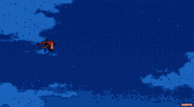 a pixelated image of a person holding a knife