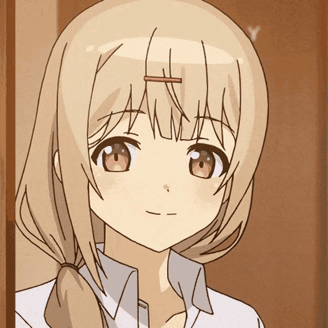 a drawing of a girl with a ponytail and a cross in her hair