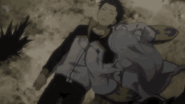 a man is carrying a woman in his arms in a cartoon