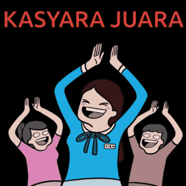 a woman in a blue shirt with the name vika on it