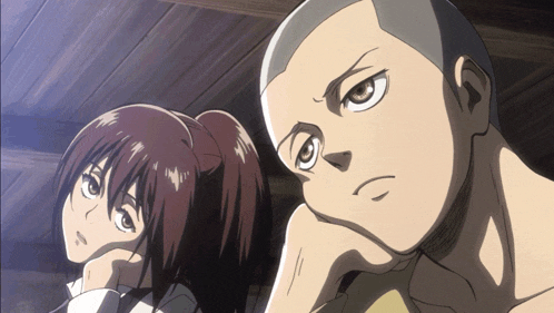 a man and a girl are looking up at the sky