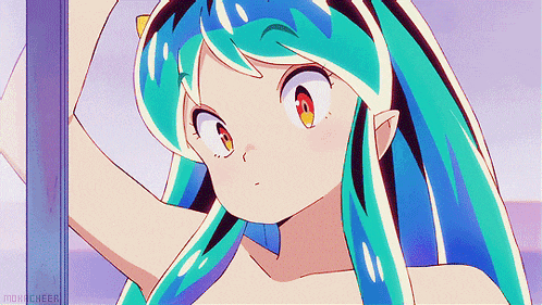 a picture of a girl with blue hair and the words midori cheer on the bottom