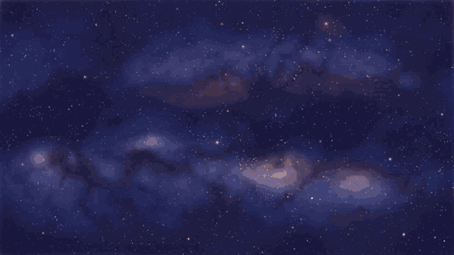a shooting star in the night sky with a purple galaxy in the background