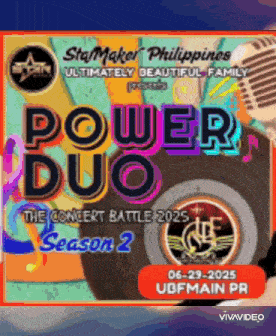 a poster for the power duo concert battle