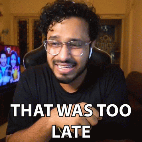 That Was Too Late Abish Mathew GIF - That Was Too Late Abish Mathew Son Of Abish GIFs