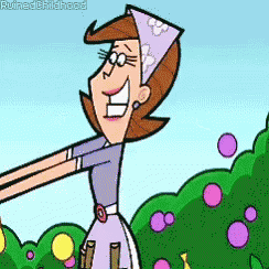 a cartoon character from the fairly odd parents is smiling