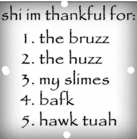 a poster that says shi im thankful for