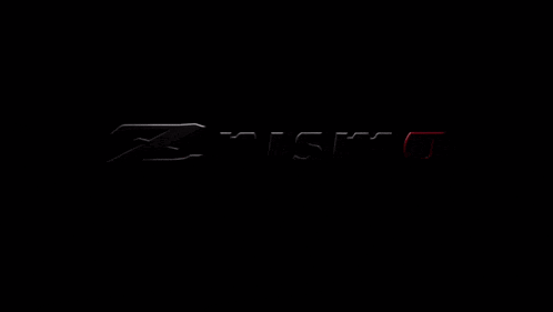 a red nissan logo on a dark brown background