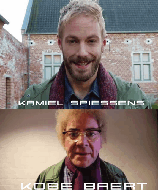a picture of a man with the name kamiel spiessens next to him