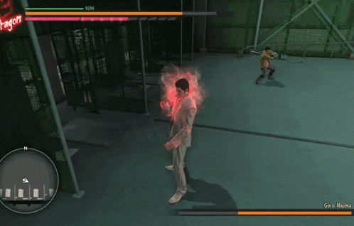 a screenshot of a video game with a character named gero mjima