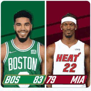 Boston Celtics (83) Vs. Miami Heat (79) Third-fourth Period Break GIF - Nba Basketball Nba 2021 GIFs