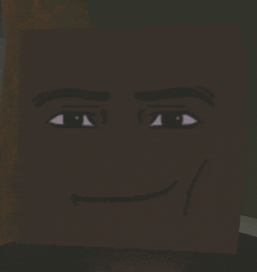 a close up of a man 's face with a smile on it